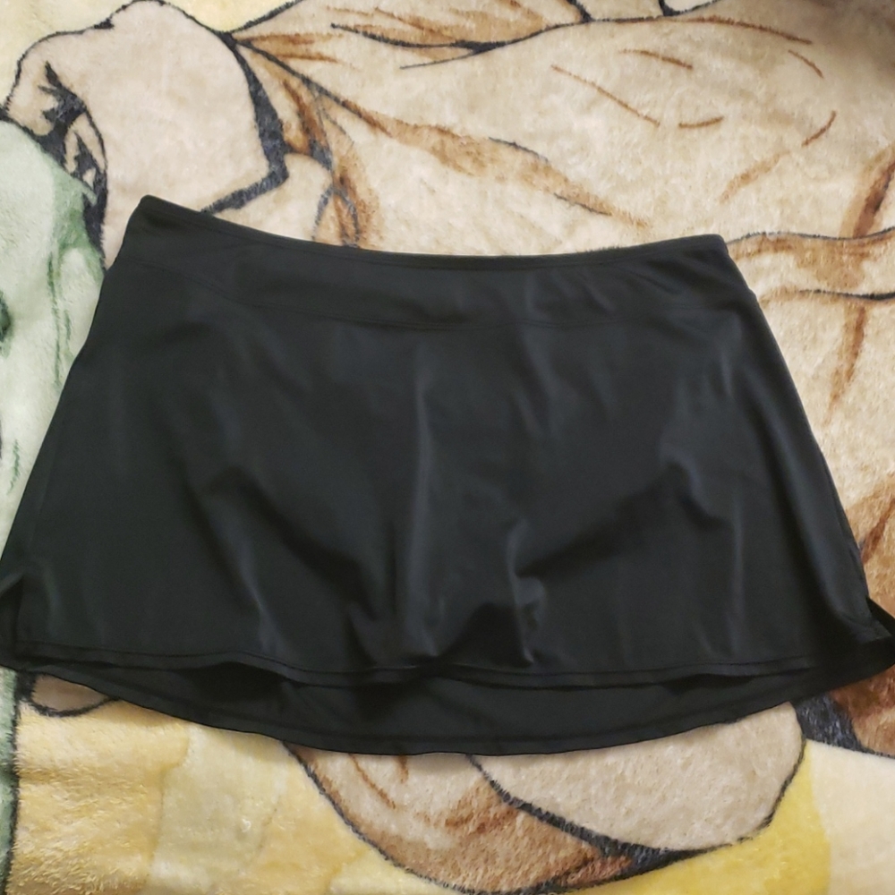 Black bikini bottom with skirt